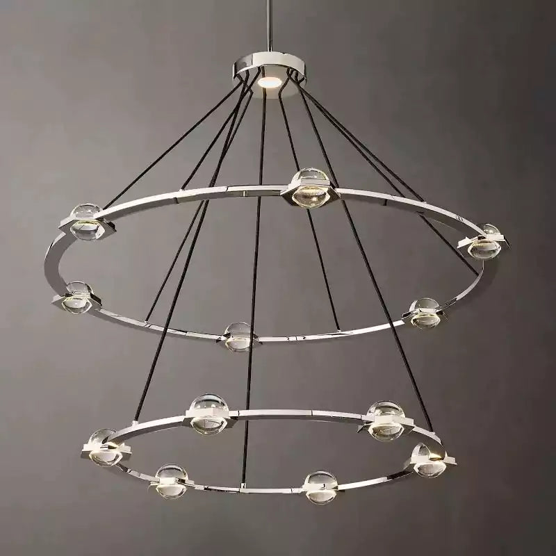 KL Eclatam Two Tier Round Chandelier 48"