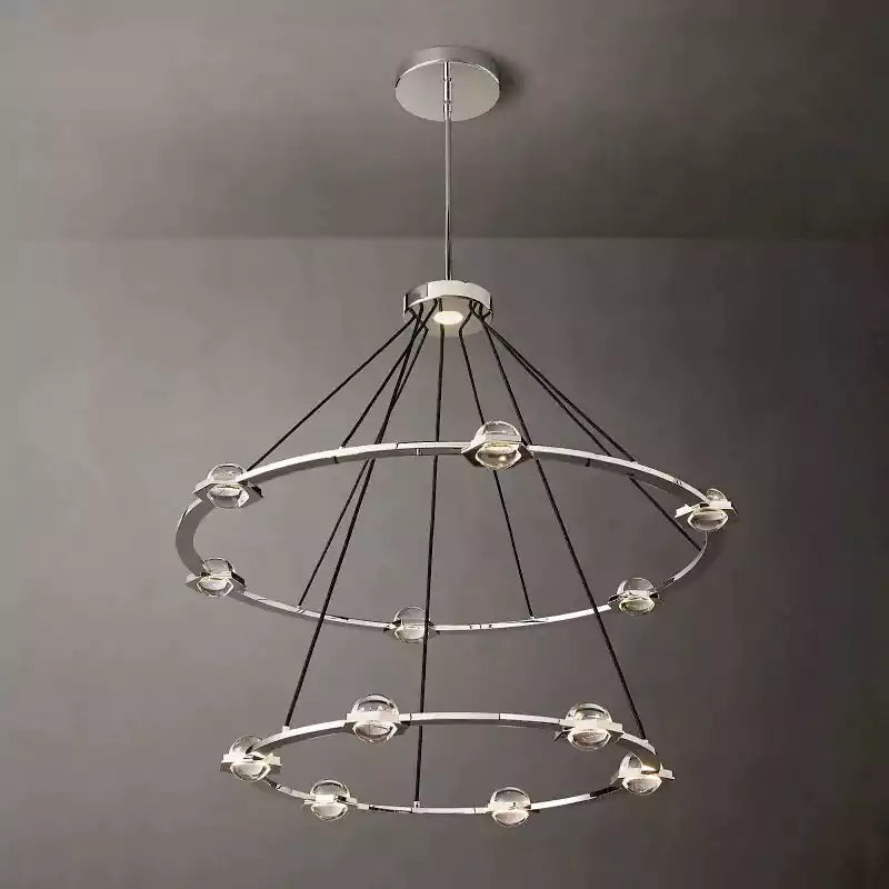 KL Eclatam Two Tier Round Chandelier 48"