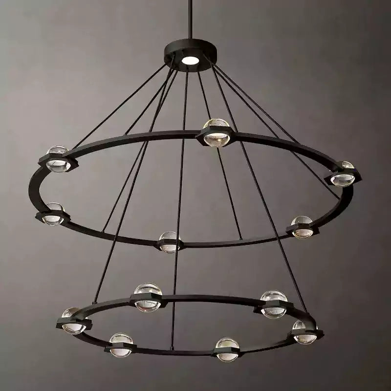 KL Eclatam Two Tier Round Chandelier 48"