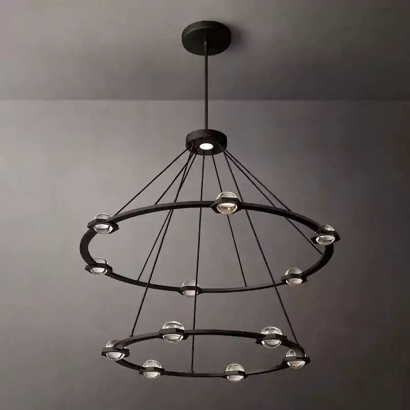 KL Eclatam Two Tier Round Chandelier 48"