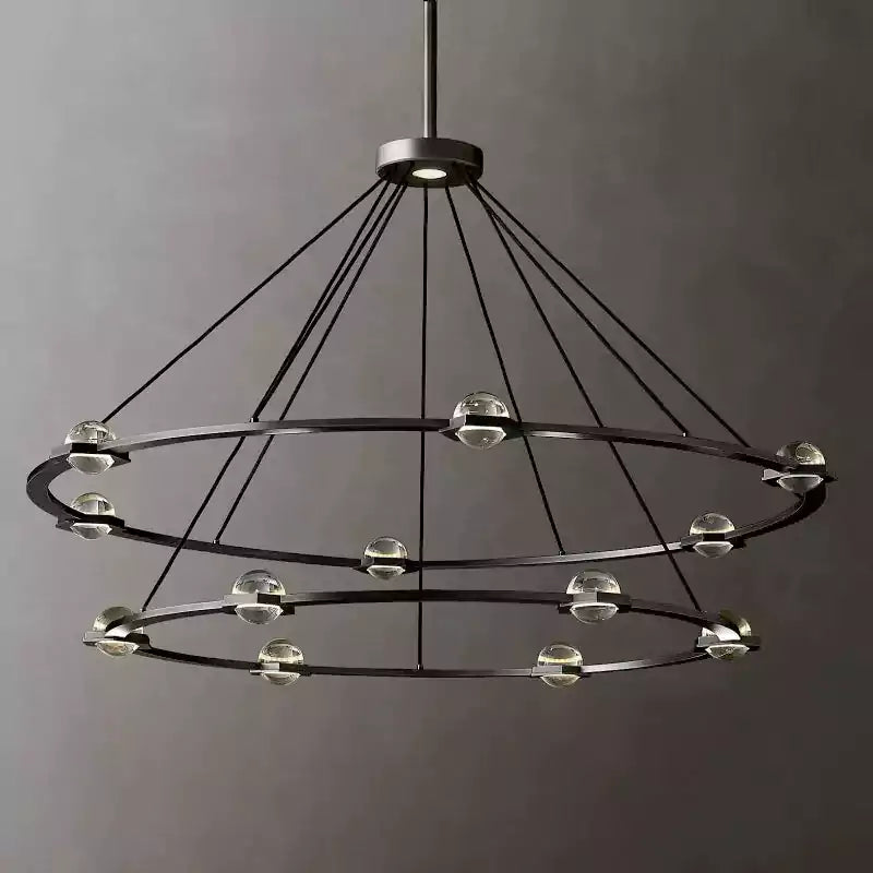 KL Eclatam Two Tier Round Chandelier 60"