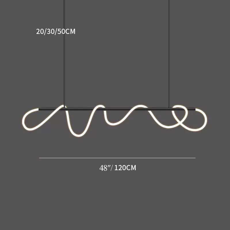 Modern Flexible LED Linear chandelier
