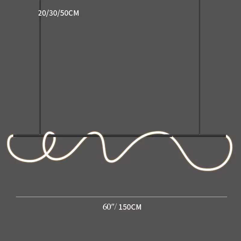 Modern Flexible LED Linear chandelier