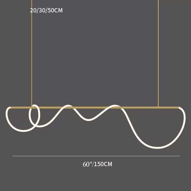 Modern Flexible LED Linear chandelier