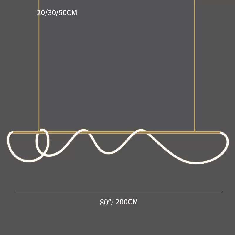 Modern Flexible LED Linear chandelier