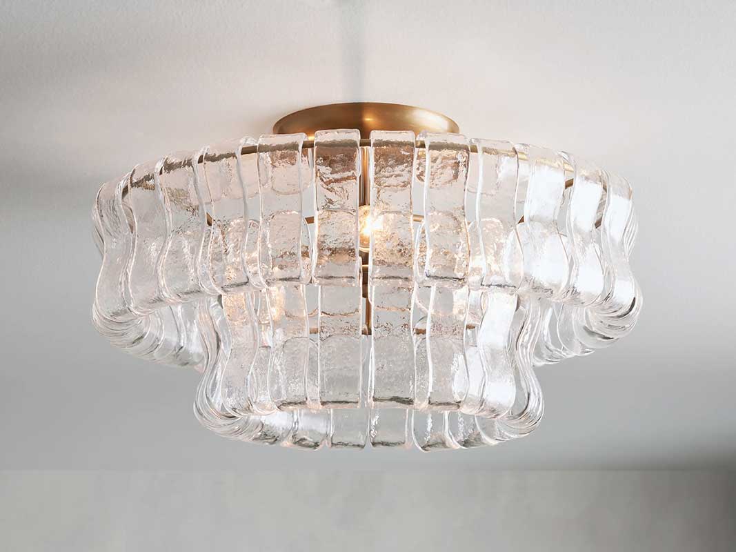 KL Ghiaccios Glass Flush Mount