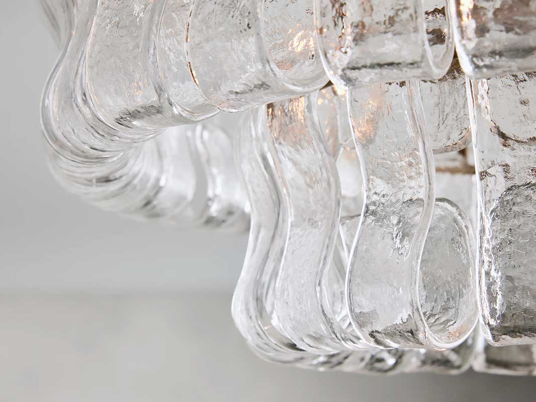 KL Ghiaccios Glass Flush Mount