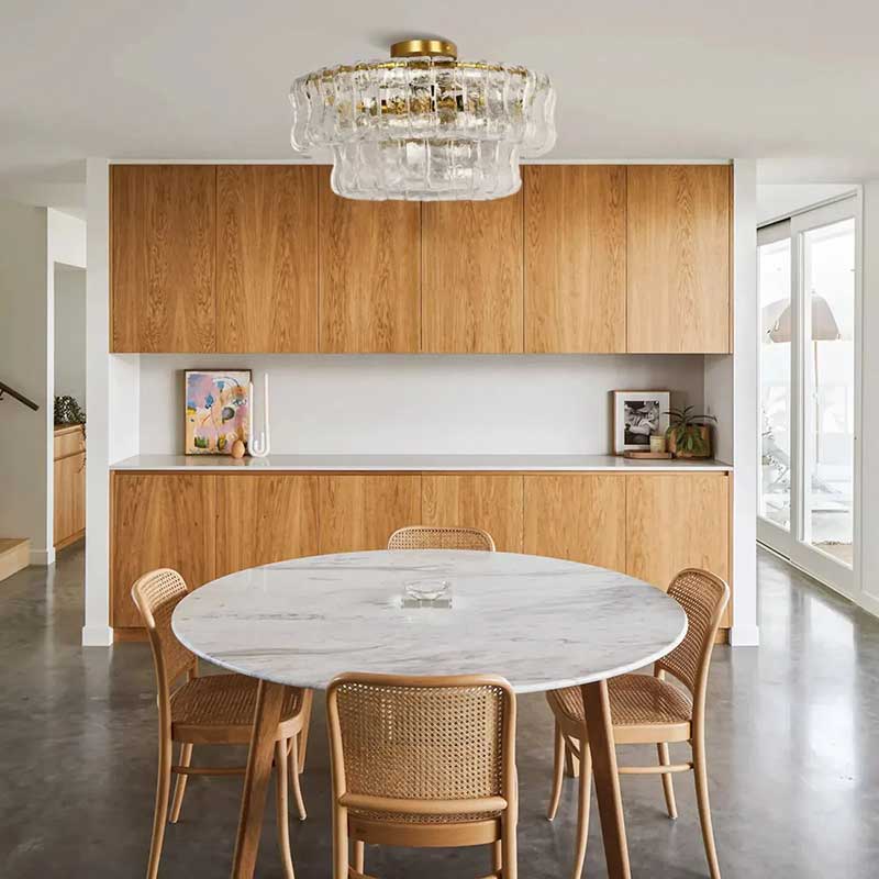 KL Ghiaccios Glass Flush Mount