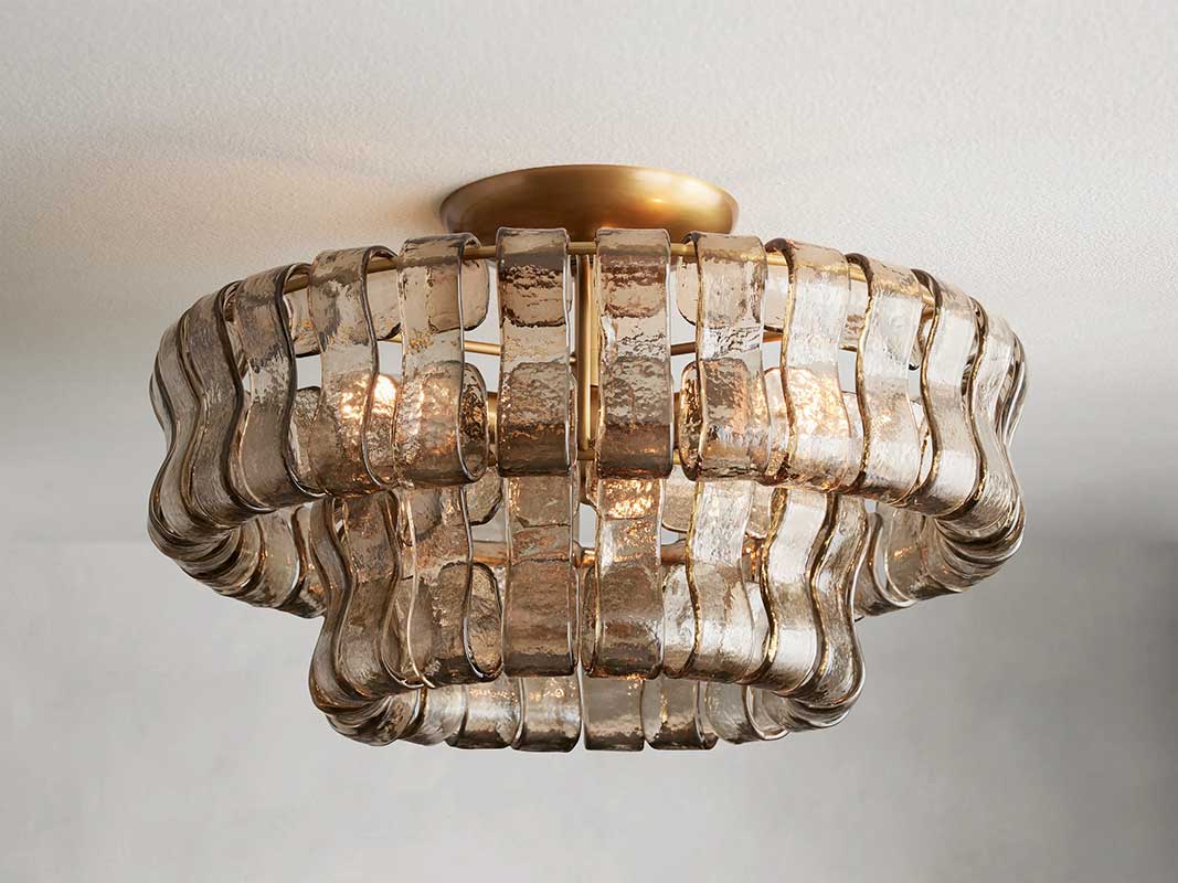 KL Ghiaccios Glass Flush Mount