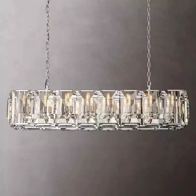 KL Harlew Crystal Rectangular Chandelier 54"