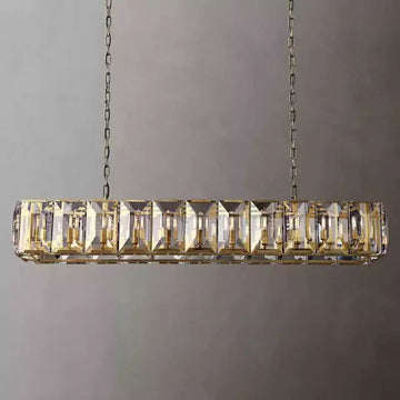 KL Harlew Crystal Rectangular Chandelier 74"