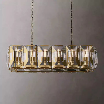 KL Harlew Crystal Rectangular Chandelier 42"
