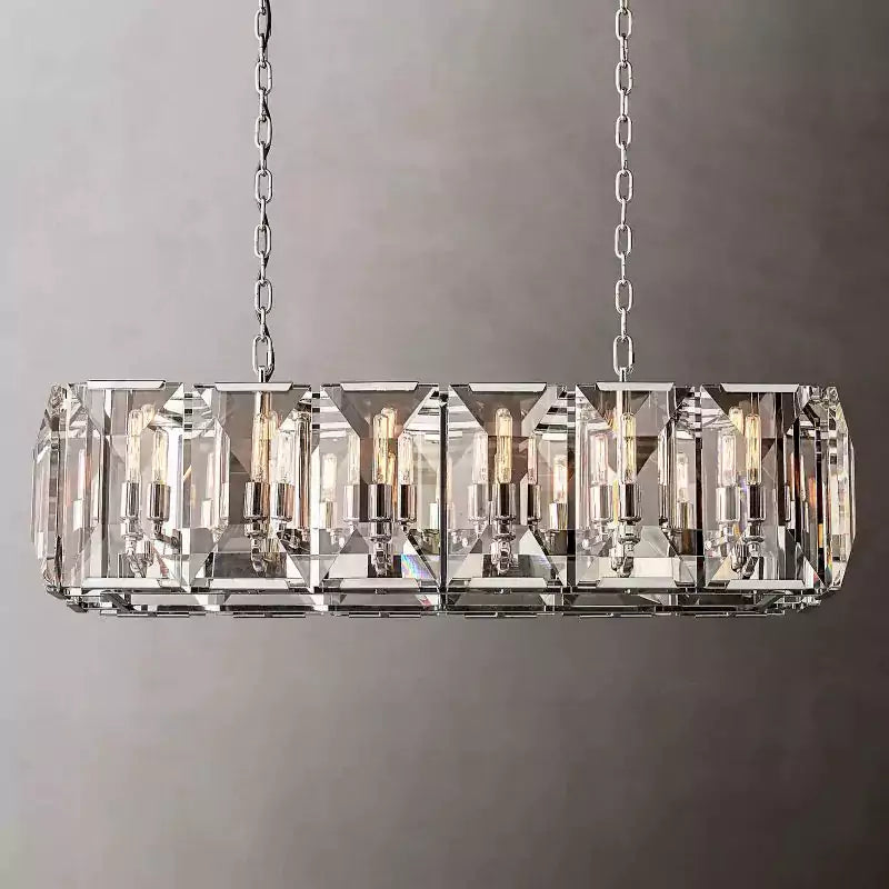 KL Harlew Crystal Rectangular Chandelier 42"