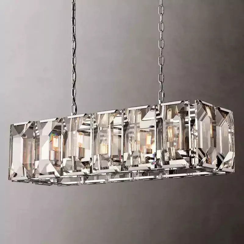 KL Harlew Crystal Rectangular Chandelier 42"