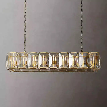 KL Harlew Crystal Rectangular Chandelier 62"