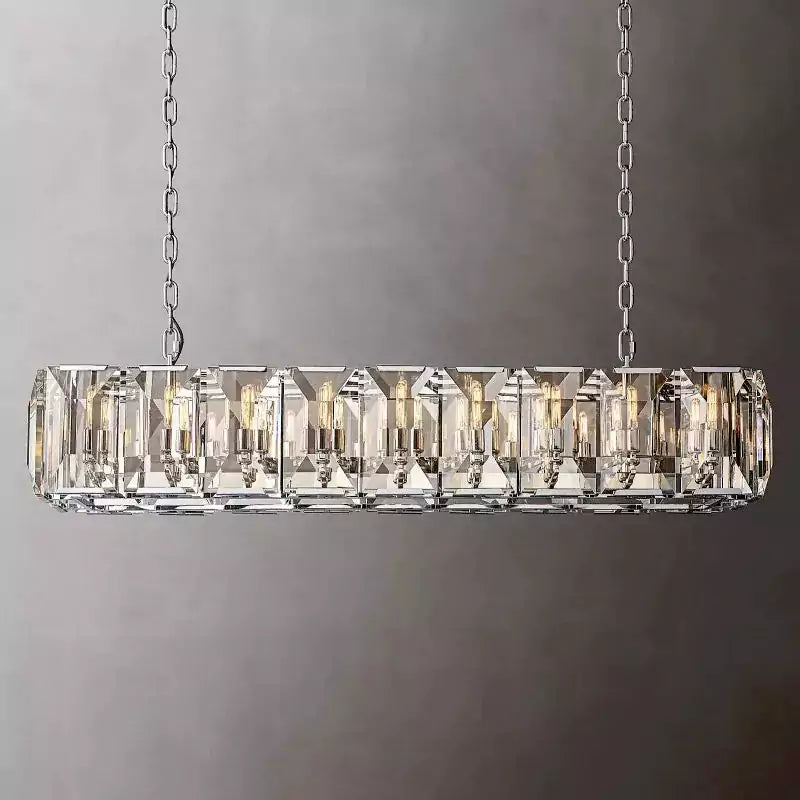 KL Harlew Crystal Rectangular Chandelier 62"