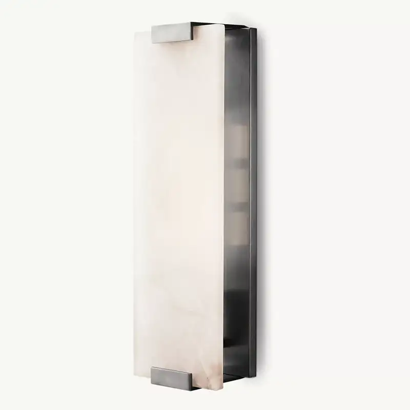 Hand-Carved Alabaster Grand Sconce