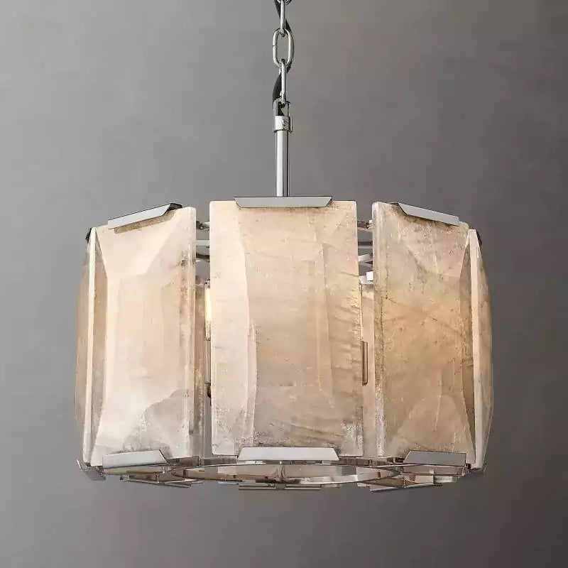 KL Harlew Alabaster Round Chandelier 19"