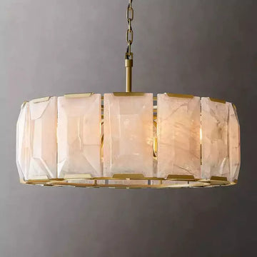 KL Harlew Alabaster Round Chandelier 31"