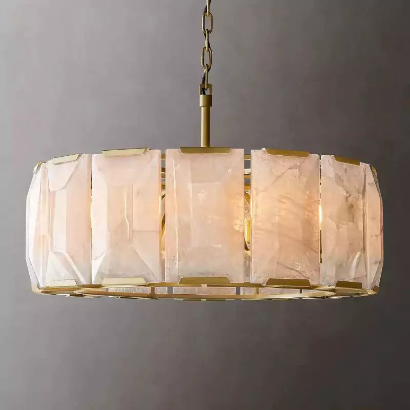 KL Harlew Alabaster Round Chandelier 31"