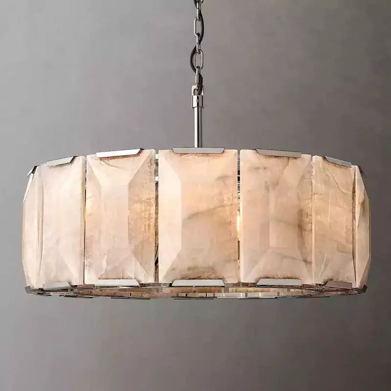 KL Harlew Alabaster Round Chandelier 31"