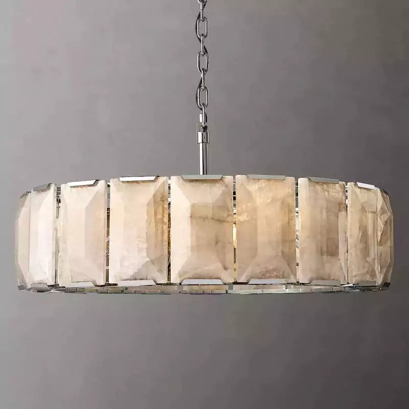 KL Harlew Alabaster Round Chandelier 43"