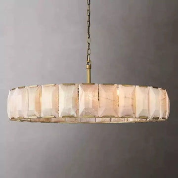 KL Harlew Alabaster Round Chandelier 60"