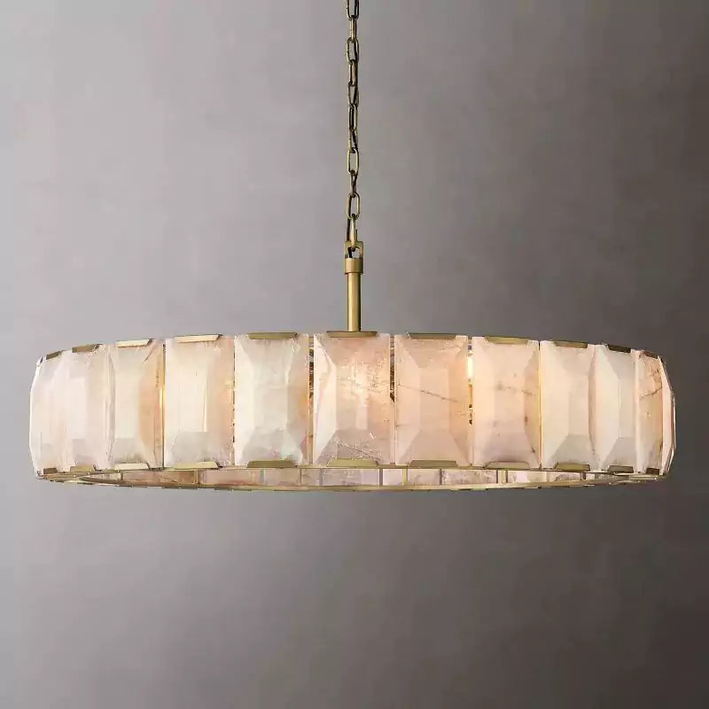 KL Harlew Alabaster Round Chandelier 60"
