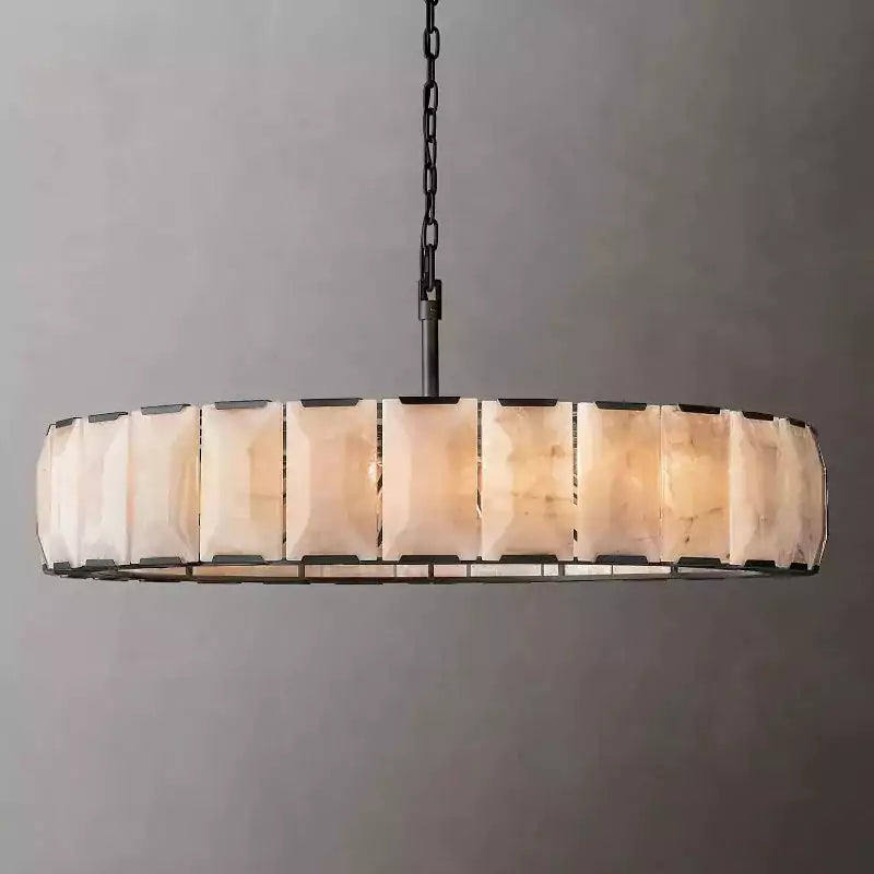 KL Harlew Alabaster Round Chandelier 60"