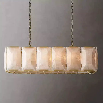 KL Harlew Alabaster Rectangular Chandelier 42"