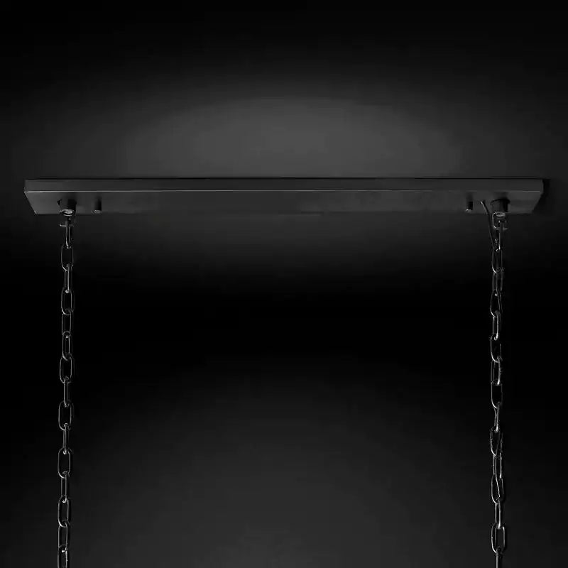 KL Harlew Alabaster Rectangular Chandelier 54"