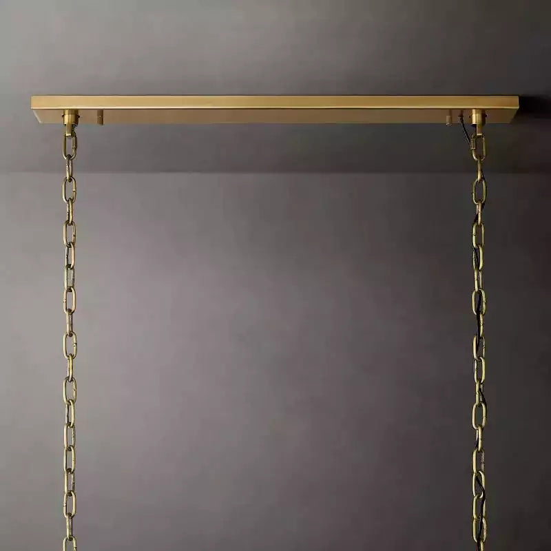 KL Harlew Alabaster Rectangular Chandelier 54"