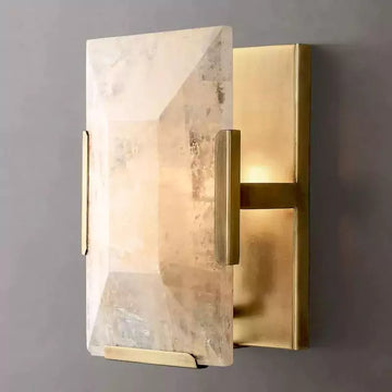 KL Harlew Alabaster Short Wall Sconce