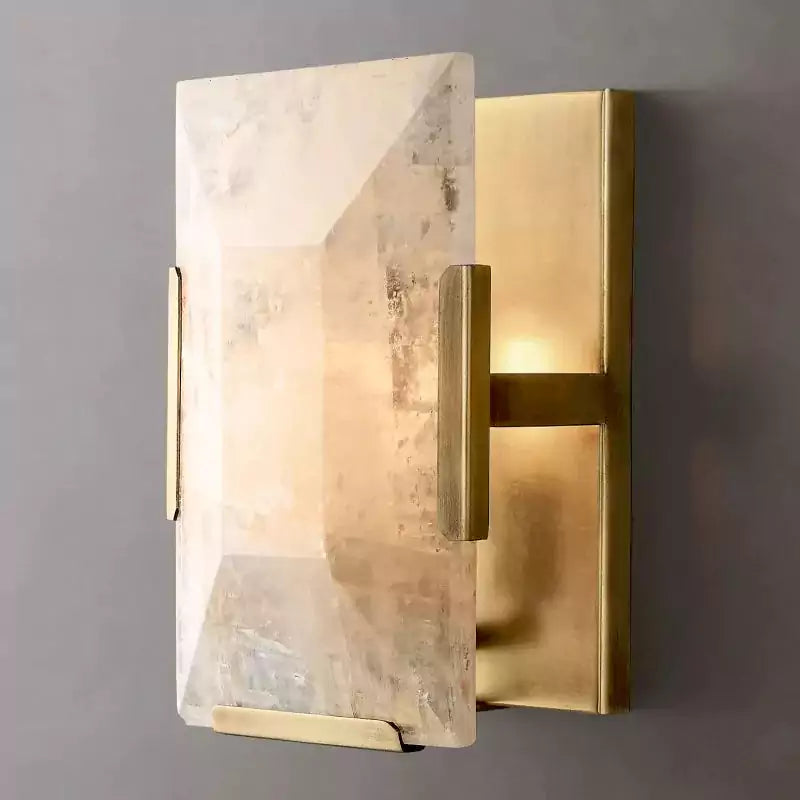 KL Harlew Alabaster Short Wall Sconce