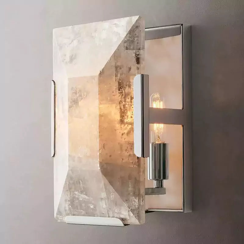 KL Harlew Alabaster Short Wall Sconce