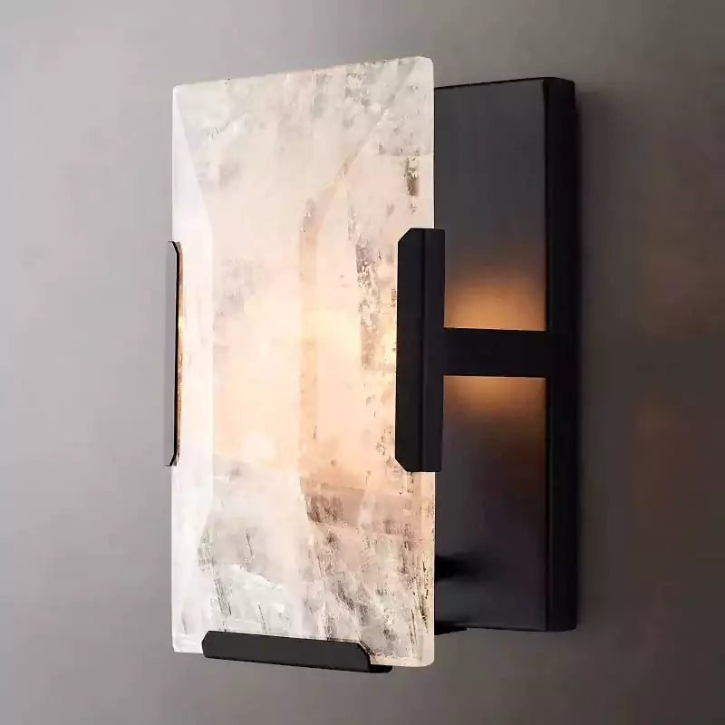 KL Harlew Alabaster Short Wall Sconce