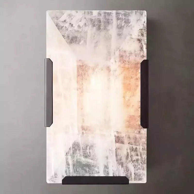 KL Harlew Alabaster Short Wall Sconce