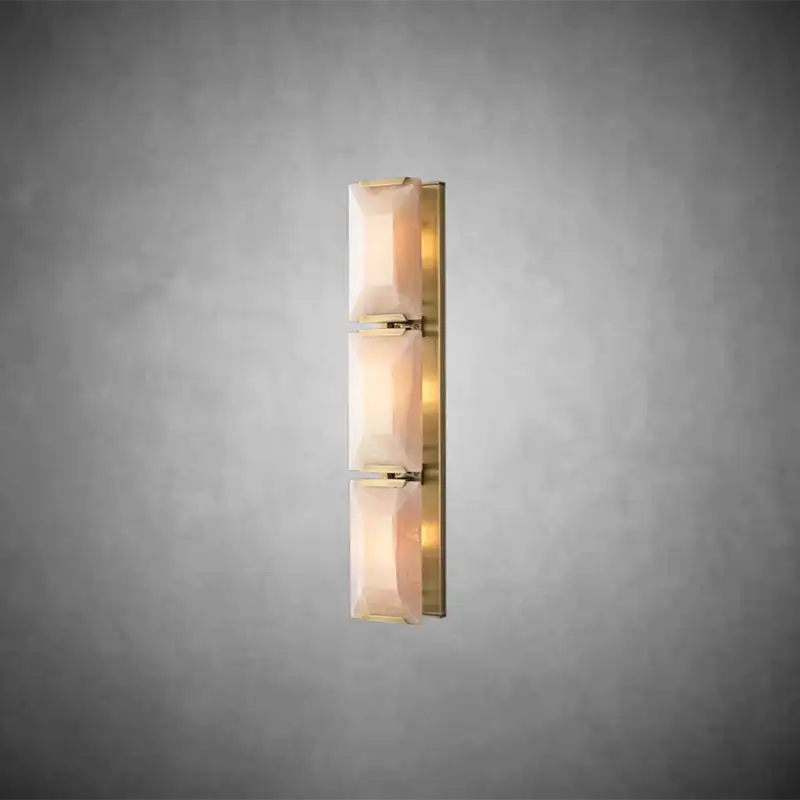 KL Harlew Alabaster Triple Sconce