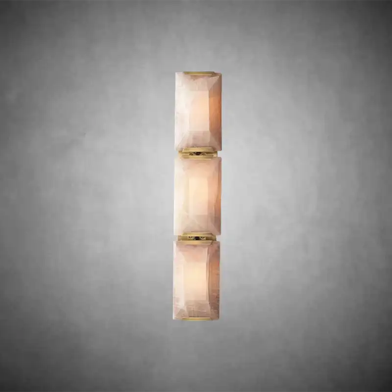 KL Harlew Alabaster Triple Sconce