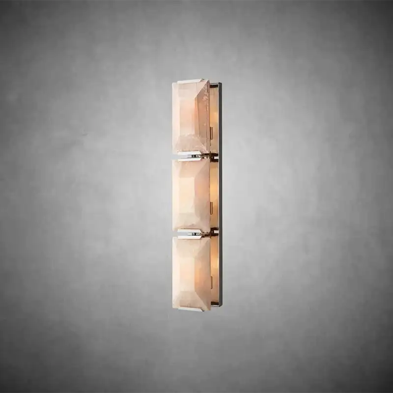 KL Harlew Alabaster Triple Sconce