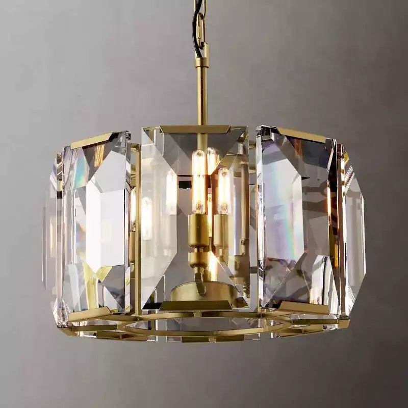 KL Harlew Crystal Round Chandelier 19"