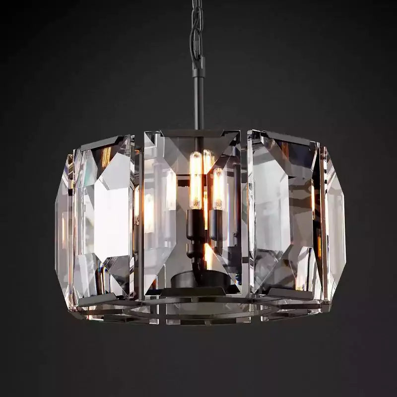 KL Harlew Crystal Round Chandelier 19"