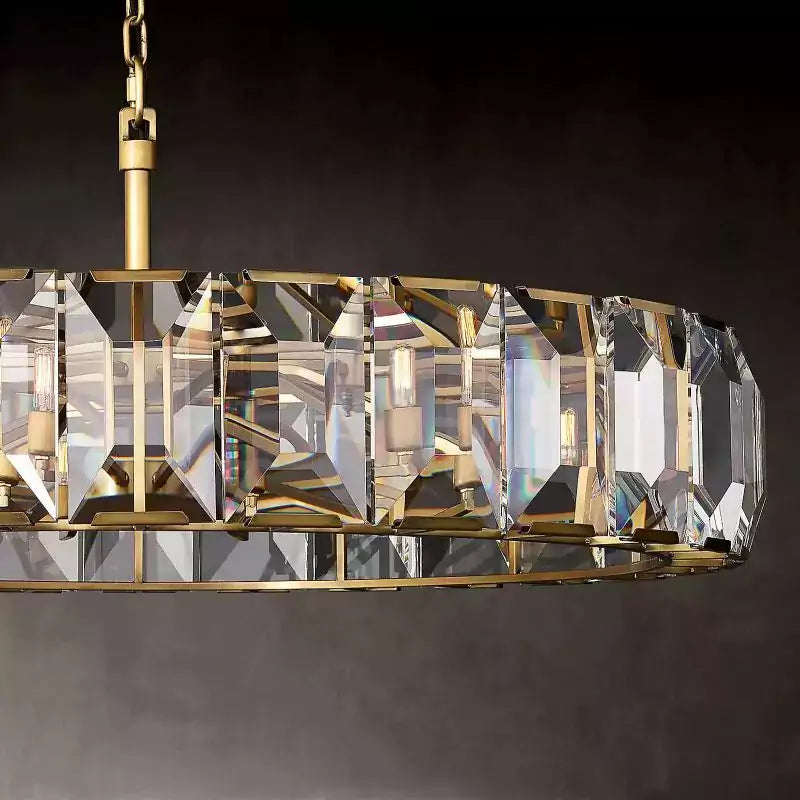 KL Harlew Crystal Round Chandelier 19"