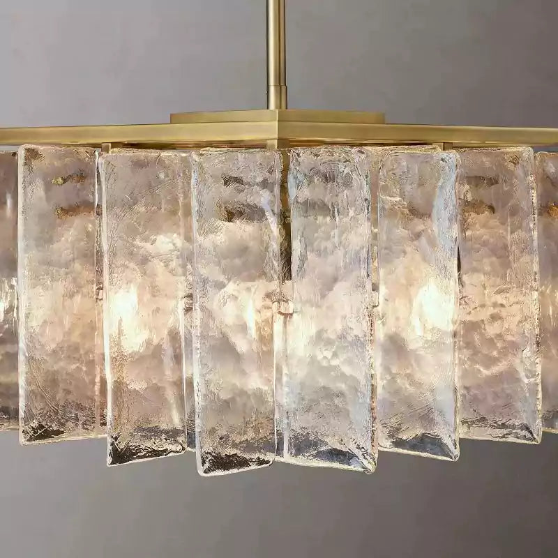 KL Latta Clear Glass Square Chandelier 37"