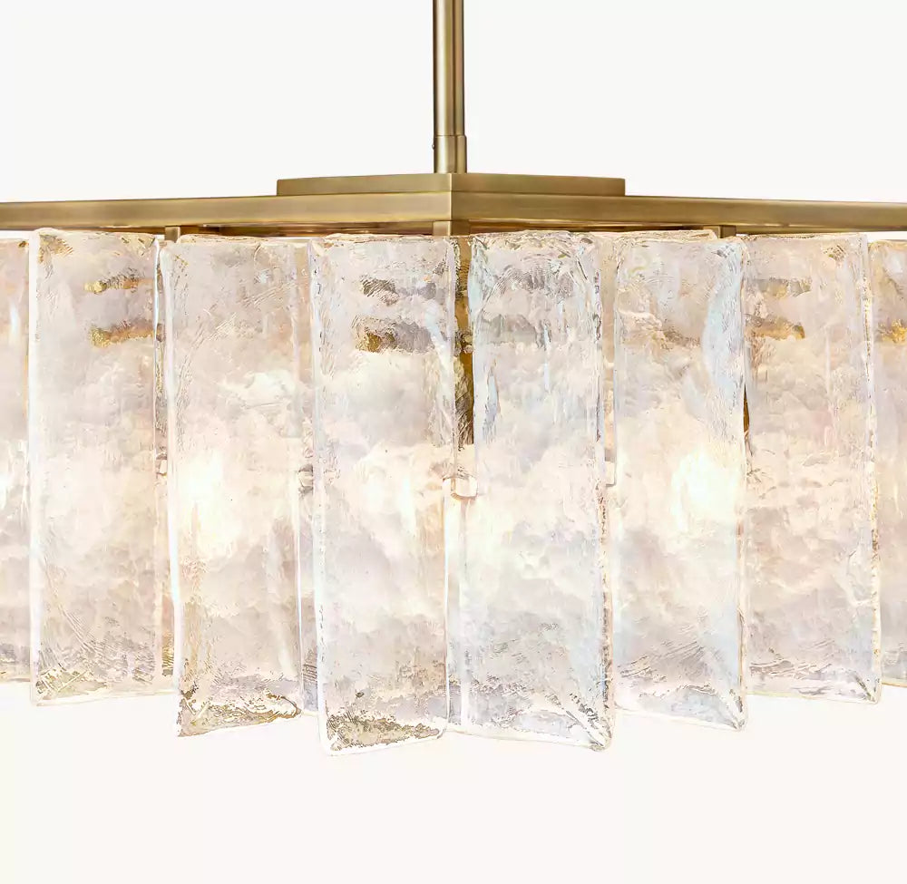 KL Latta Clear Glass Square Chandelier 60"