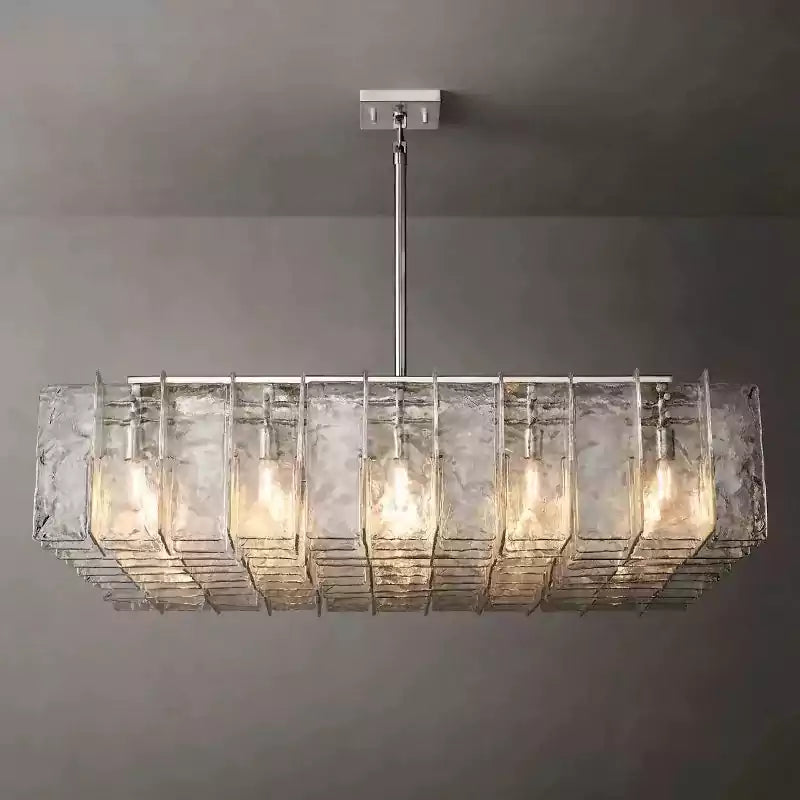 KL Latta Clear Glass Square Chandelier 60"