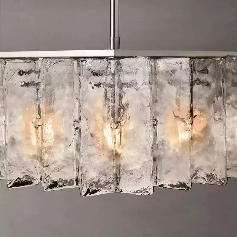 KL Latta Clear Glass Square Chandelier 60"