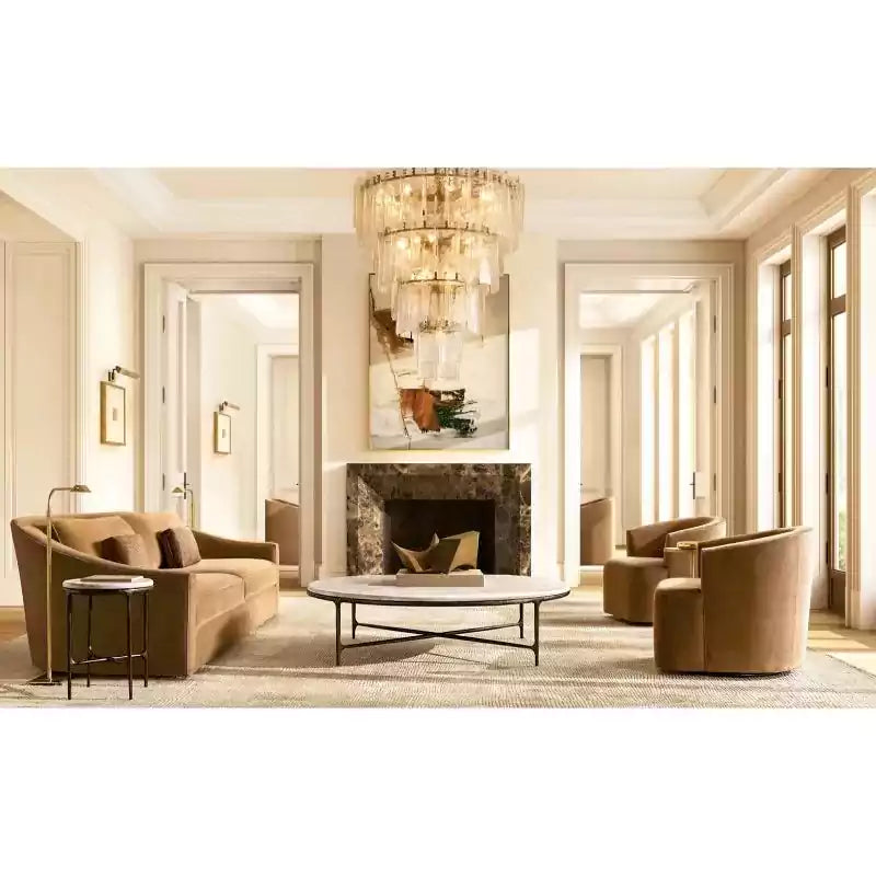 KL Latta Clear Glass Tiered Round Chandelier 47"