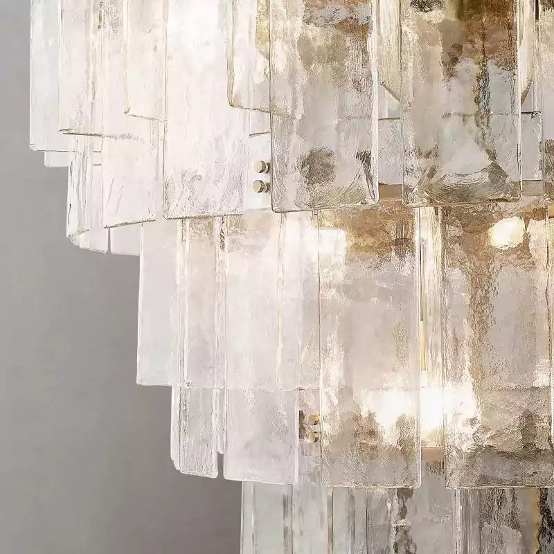 KL Latta Clear Glass Tiered Round Chandelier 47"