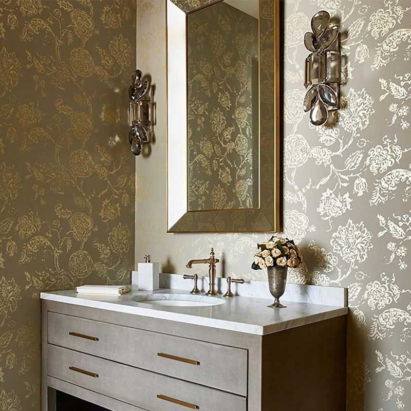 KL Loyd Brass Large Jewelry Crystal Wall Sconce